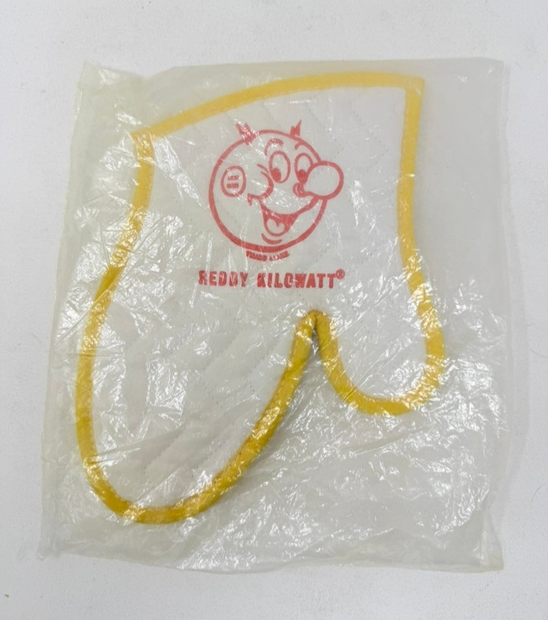 Vintage Reddy Kilowatt Magnetic Oven Mitt NOS Sealed Original Packaging 1950s 