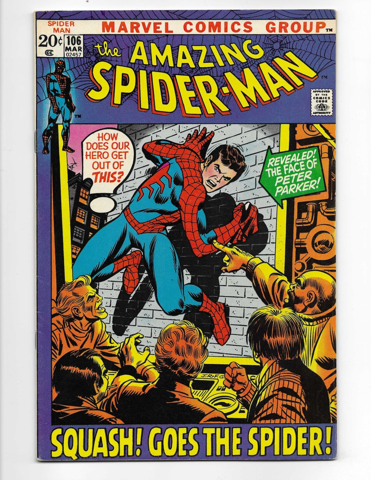 Amazing Spider-Man 106 1972 Marvel Comics VF- 7.5 Gwen Stacy Mary Jane Watson