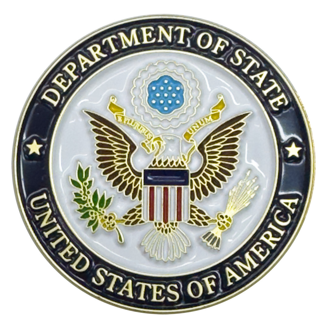 EL14-21 Department of State Pin DOS Dept of State Label pin