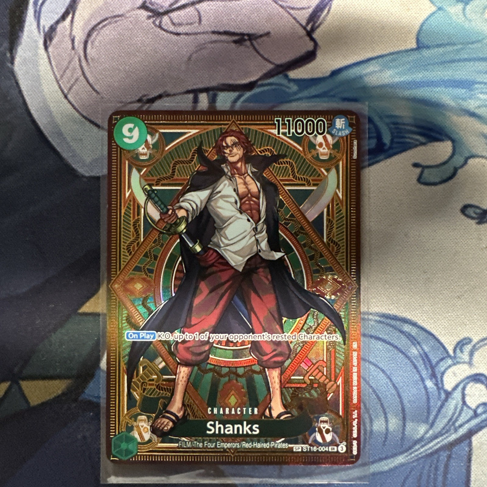 Bandai One Piece Card Game Shanks ST16-004 SP A Fist Of Divine Speed Mint