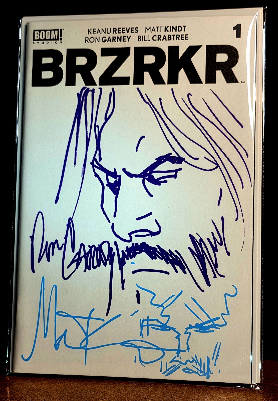 BRZRKR #1 Original Art Sketch Cover Ron Garney, Matt Kindt 9.6+ 9.8 Keanu Reeves