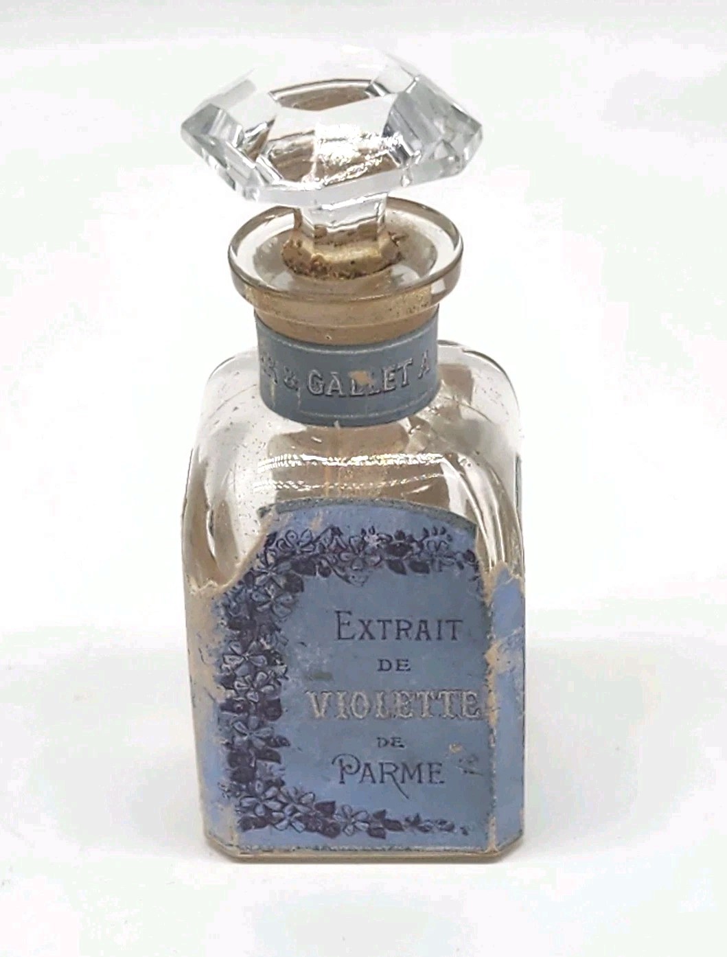 Antique French Perfume Bottle Roger & Gallet,Paris, Extrait de Violette de Parme