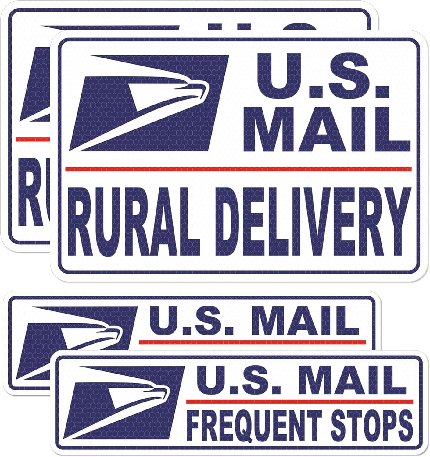 4 Pack Reflective Mail Delivery Driver Car Magnets Rural Carrier Magnetic Signs