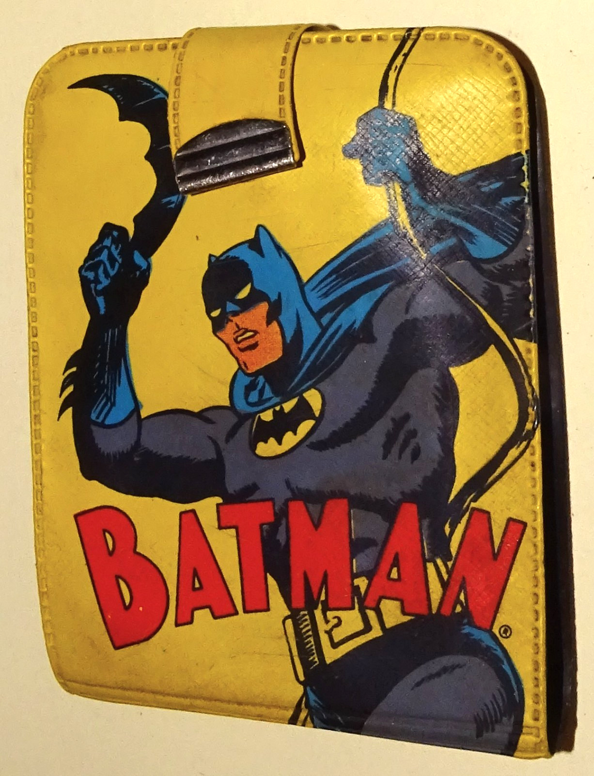 1966 Batman vinyl child\'s wallet with plastic coin sorter still intact