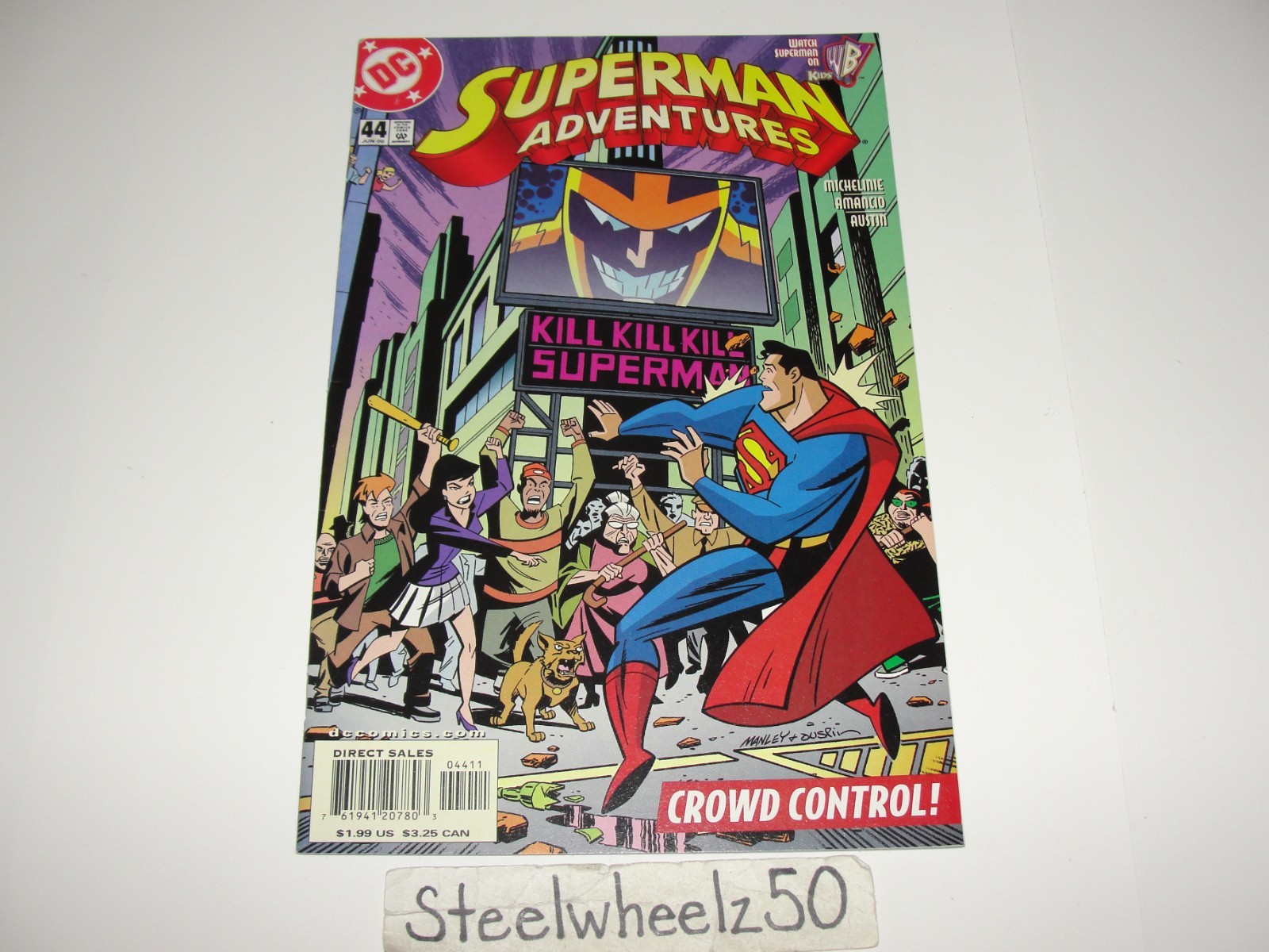 Superman Adventures #44 Comic DC 2000 Animated Series Commander David Michelinie