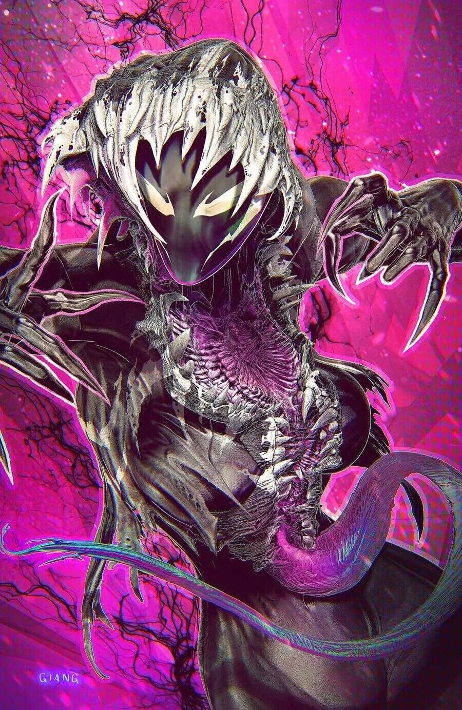 SPIDER-GWEN SMASH 1 JOHN GIANG VIRGIN MEGACON GWENOM VENOMIZED VARIANT NM 2023