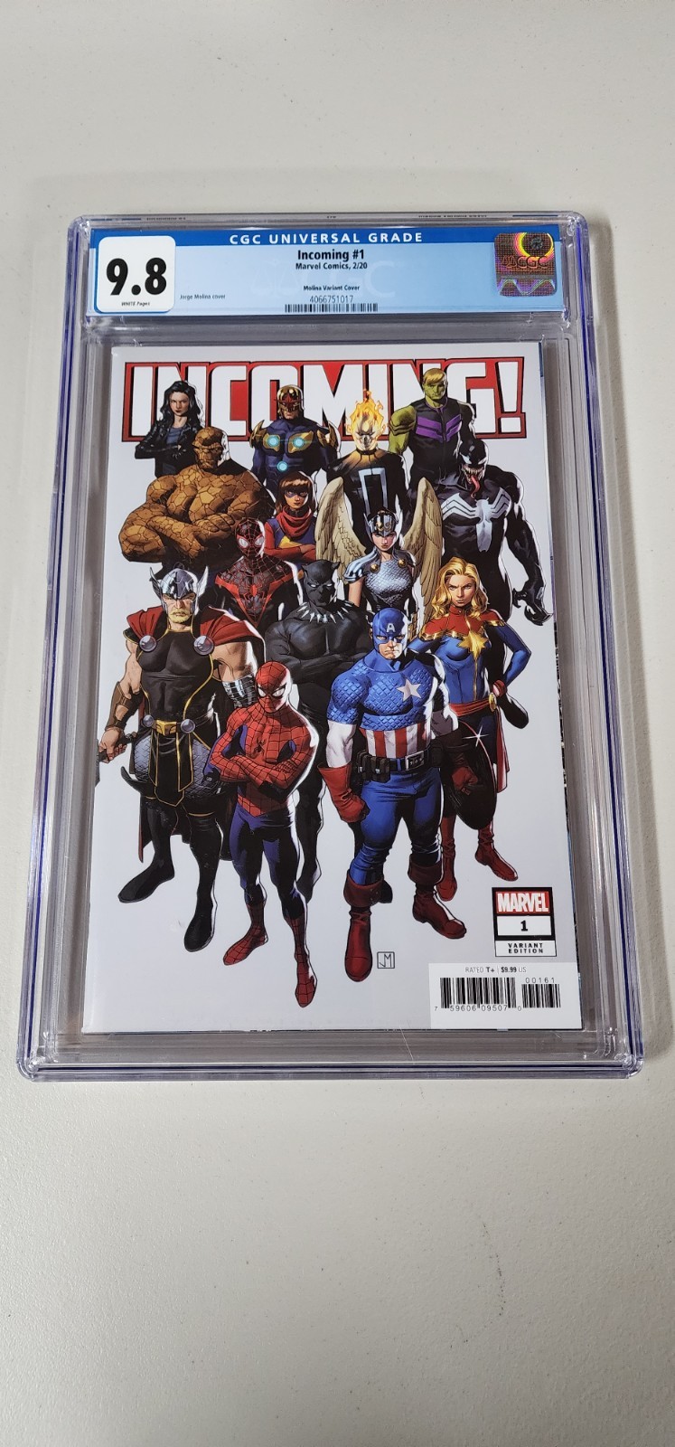 Incoming #1 CGC 9.8 Jorge Molina Party Variant Cover Marvel 2020 White Pages