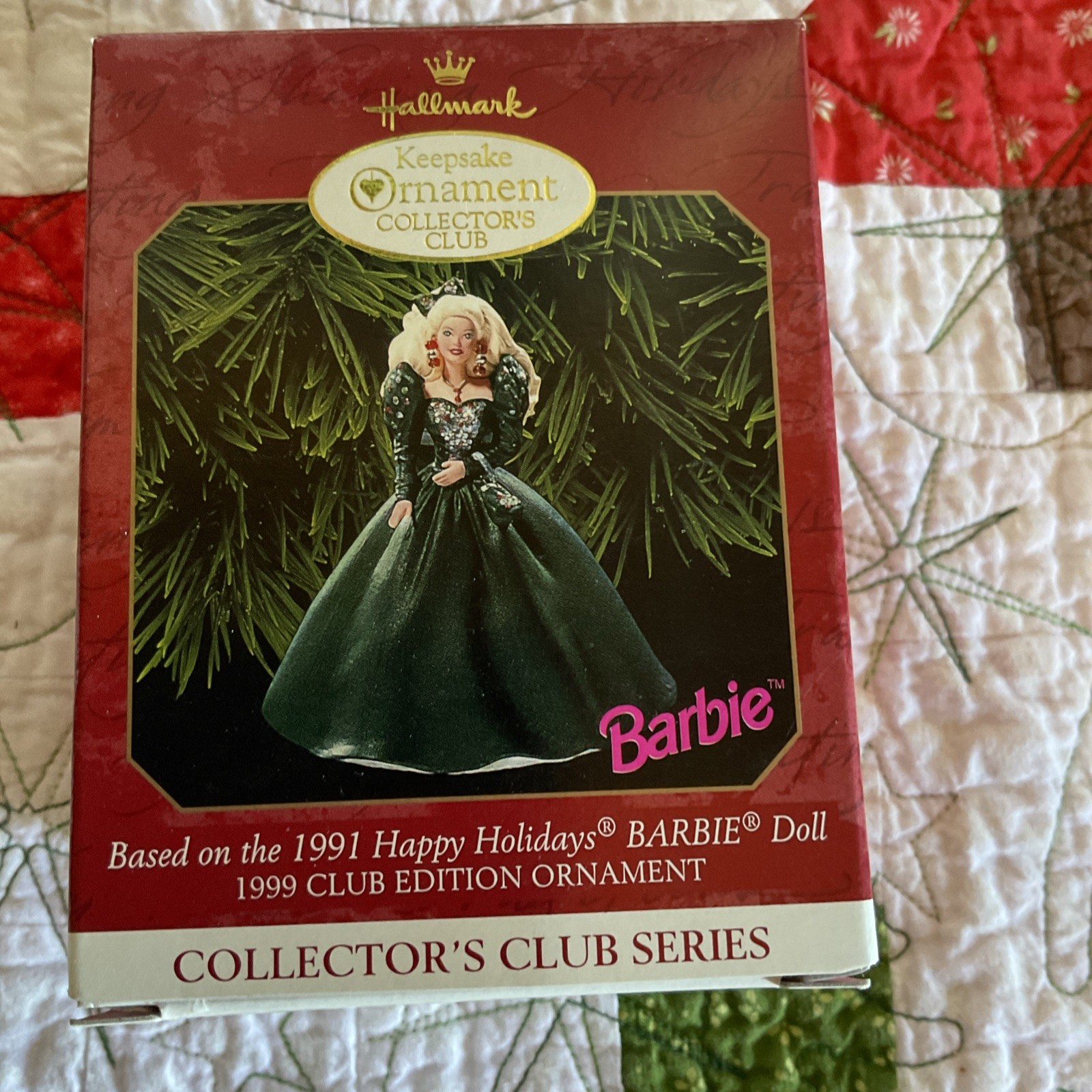 1999 HALLMARK KEEPSAKE CHRISTMAS ORNAMENT - 1991 HAPPY HOLIDAYS CLUB EDITION