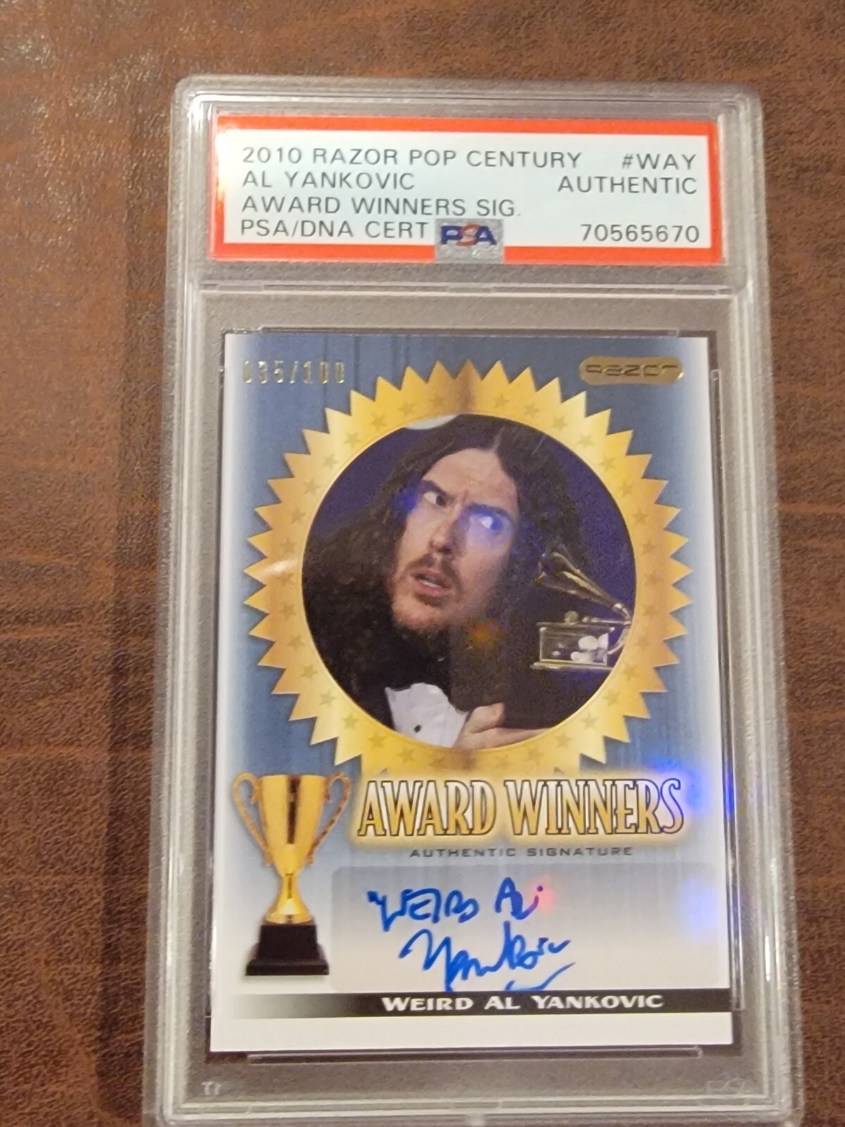 2010 Razor Pop Century Weird Al Yankovic Auto Autograph PSA 
