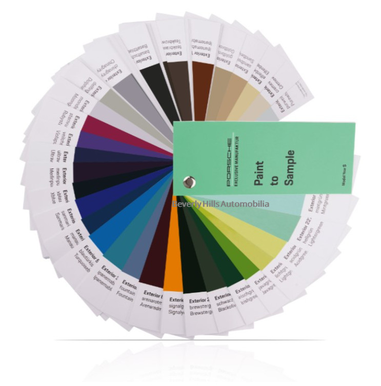 Porsche Paint to Sample Exclusive Manufacture 25 to 2026 Color Chart Wheel
