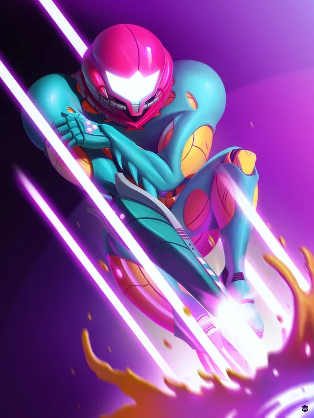 24x36 Metroid Fusion Poster (AI Upscaled) *READ DESCRIPTION*