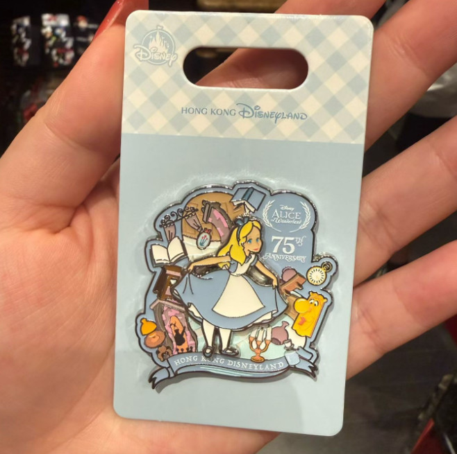 Genuine Disney Pin 2026 Exclusive HKDL Alice in Wonderland 75th Anniversary Pin