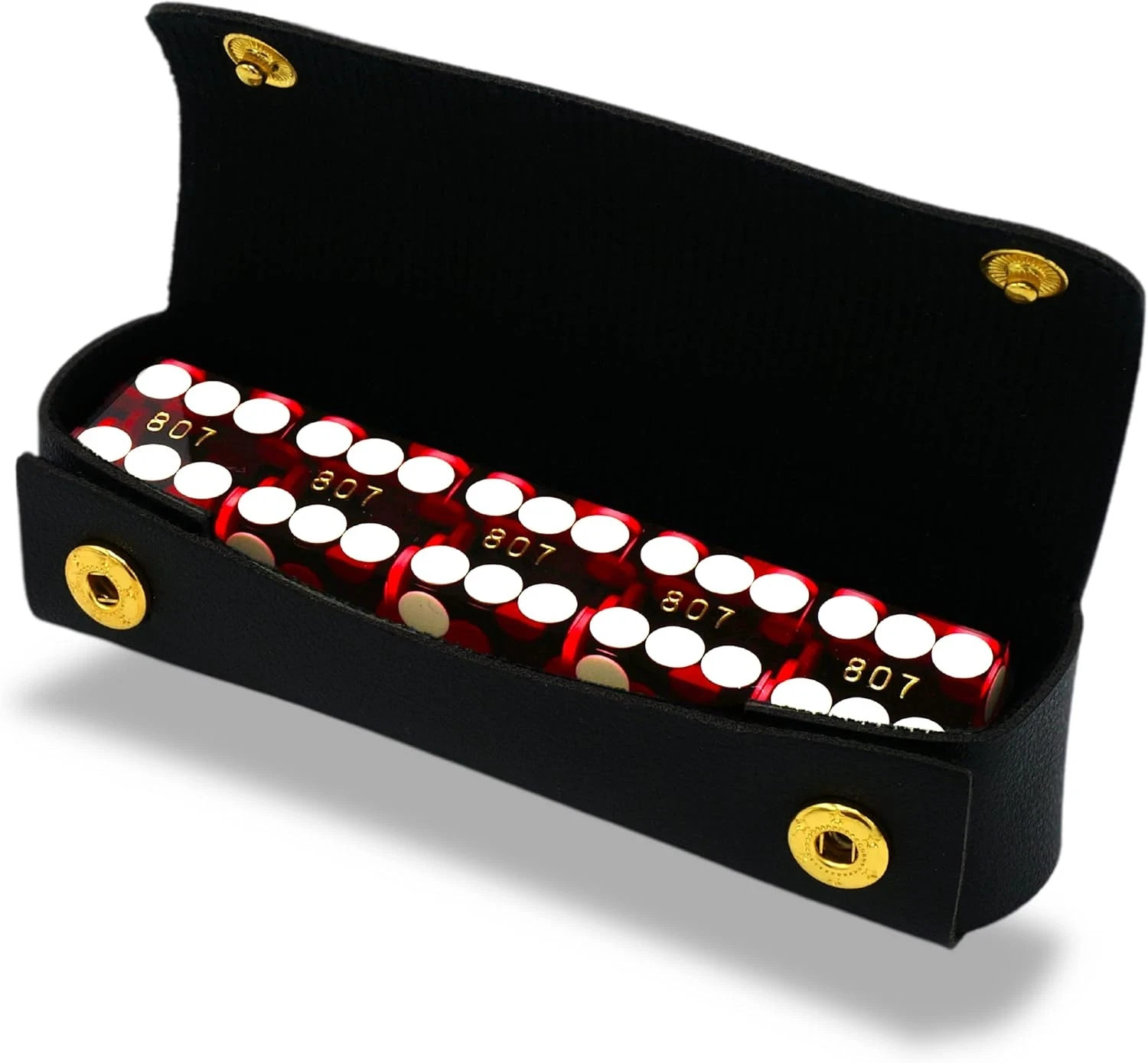 Grade AAA 19Mm Casino Dice with Razor Edges and Matching Serial Numbers Set of 5