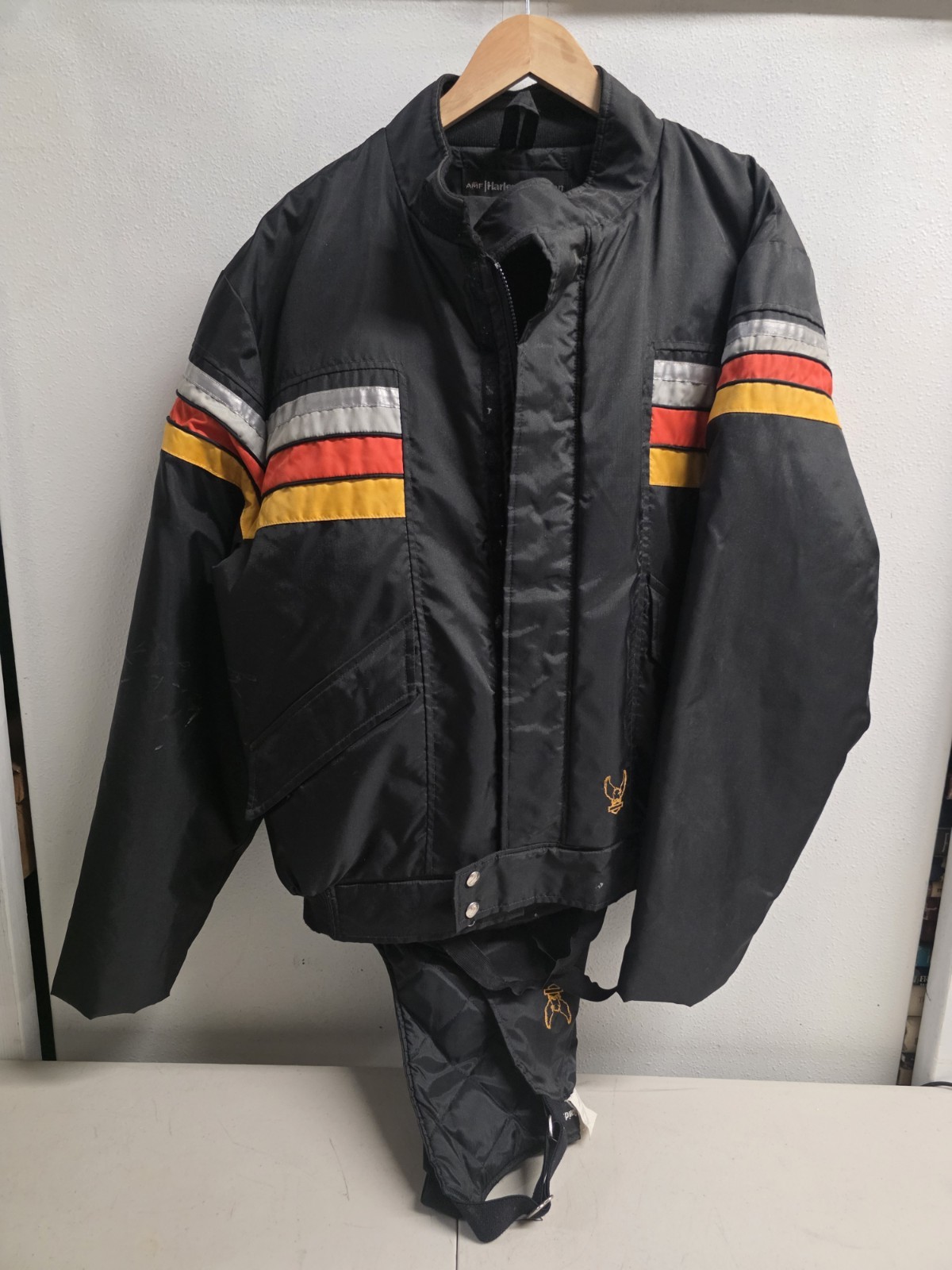 Vintage AMF Harley Davidson Nylon Jacket & Bib Set, Size XL Men's 98103-80V