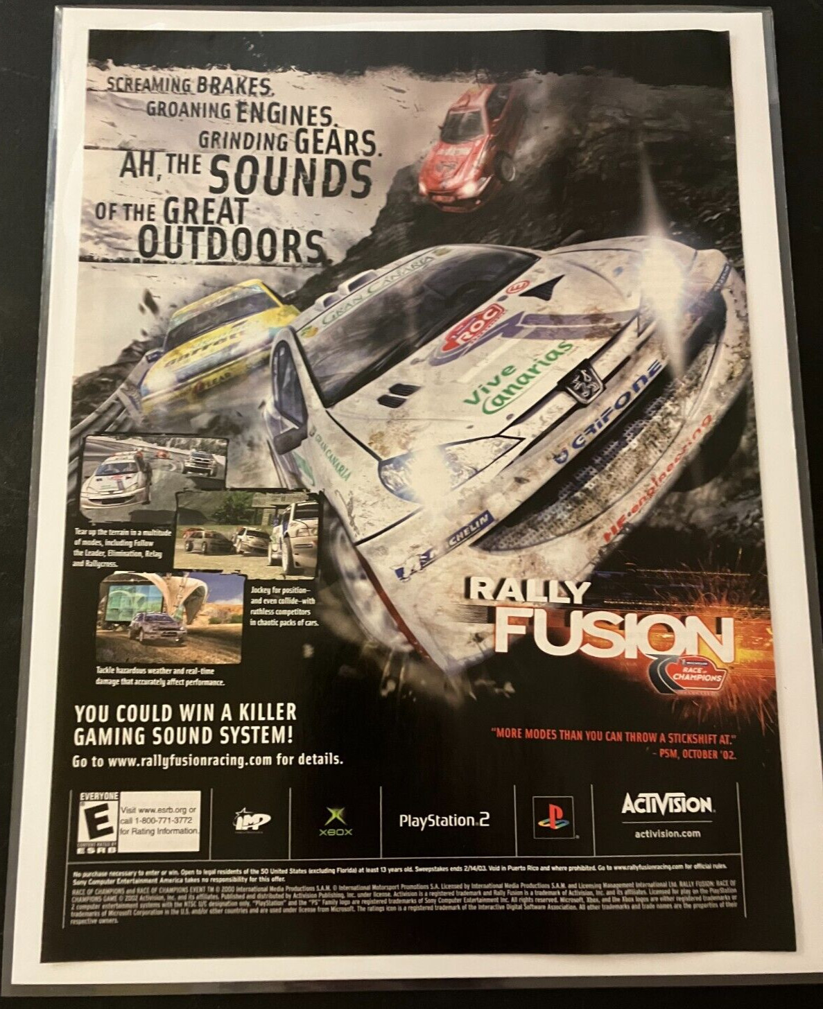 Rally Fusion - Vintage Gaming Print Ad / Wall Art - Michelin Race of Champions