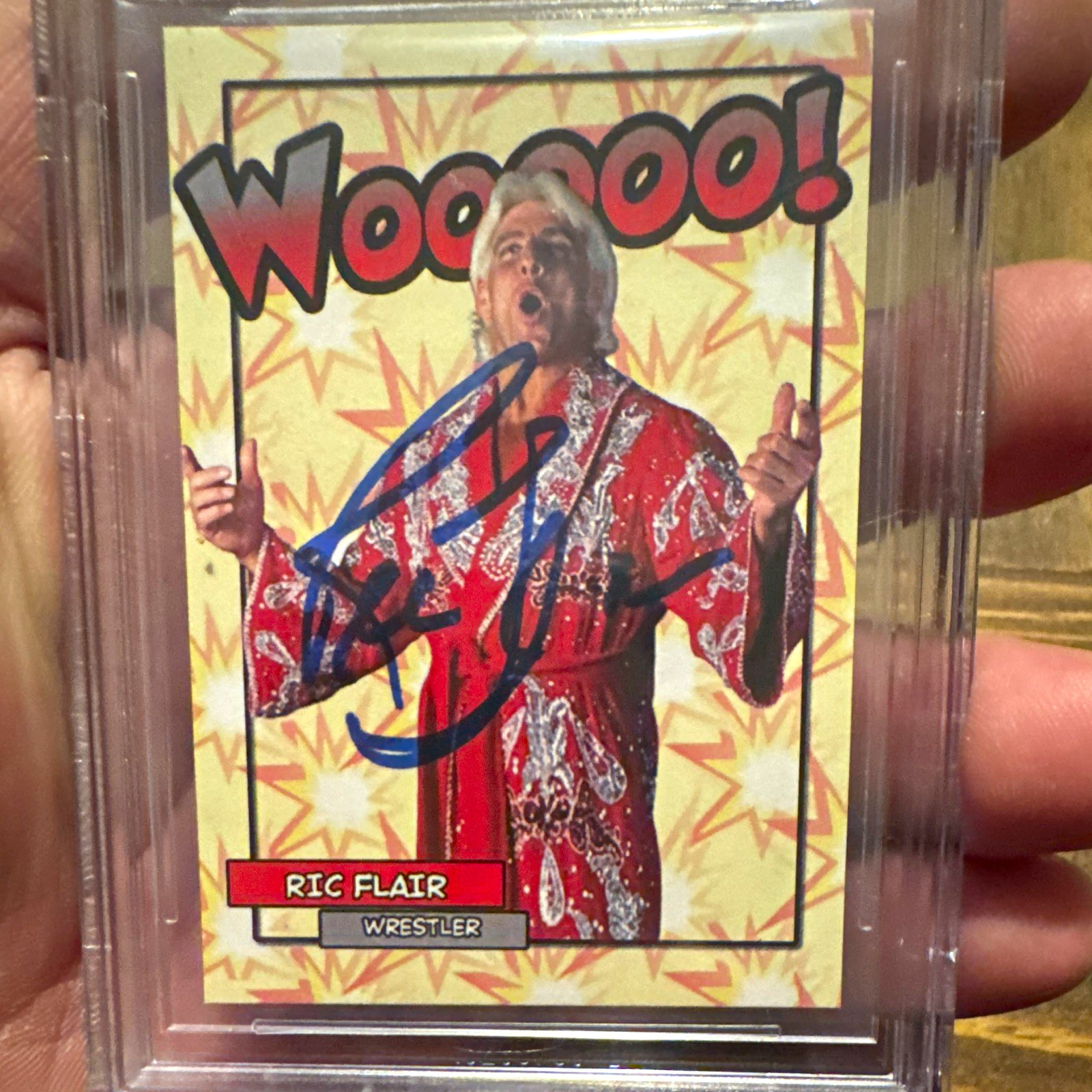 Ric Flair WWE Beckett Authentic Woooo Autographed Card #00018449068