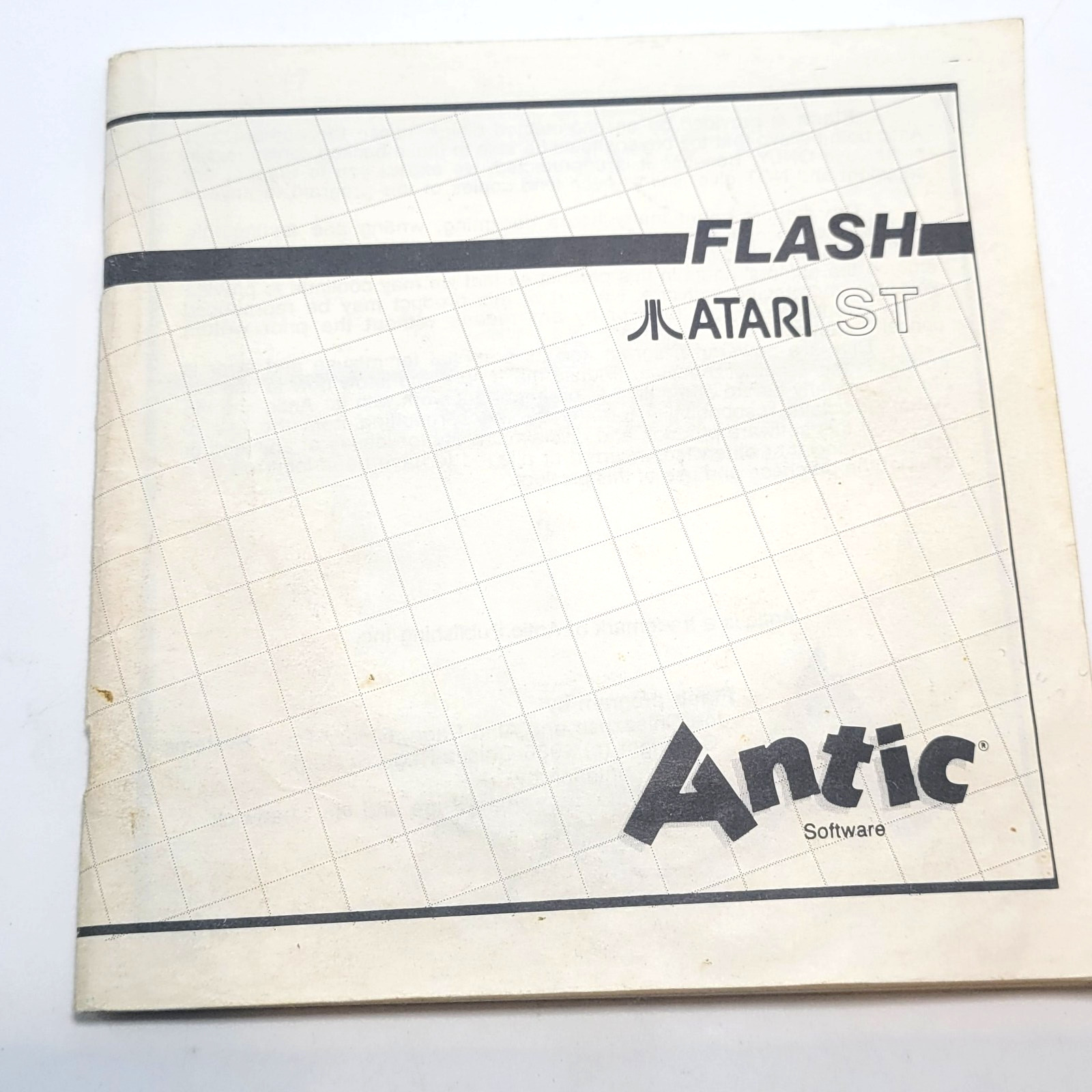 Flash - Instructions Manual for Atari ST Computer by ANTIC Software
