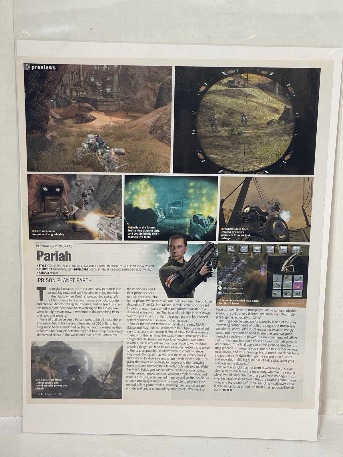 Pariah Ps2 Vintage Video Game Preview Magazine Article Print Ad Wall Art