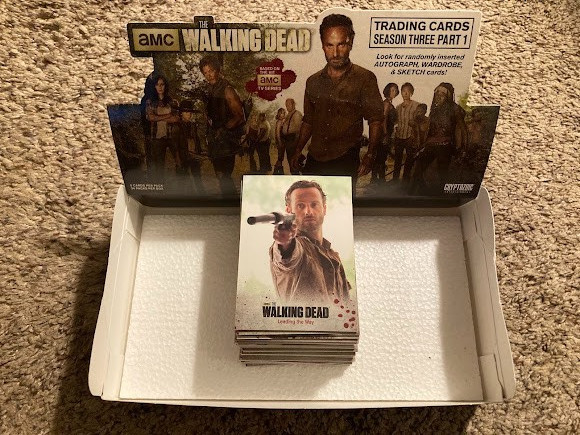 CRYPTOZOIC THE WALKING DEAD SEASON 3 THREE PART 1 ONE CARD SET  1-72 + HOBBY BOX
