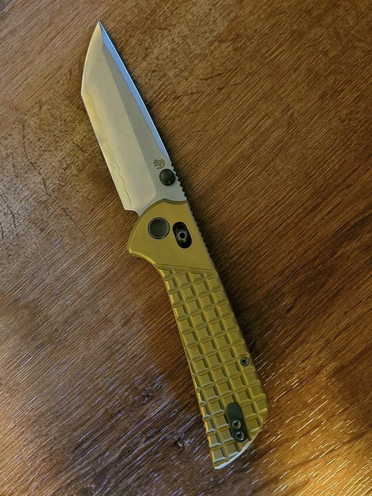 North Mountain Blade Chop2, Button Lock SLD-MAGIC Blade/Copper W/ Grid Frame