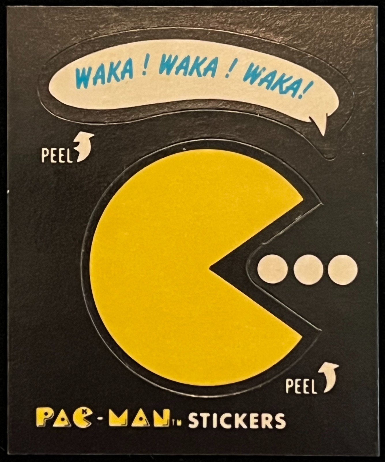 1980 Fleer Pacman Pac Man Sticker No Eyes Blue Back ~Pick A Sticker~