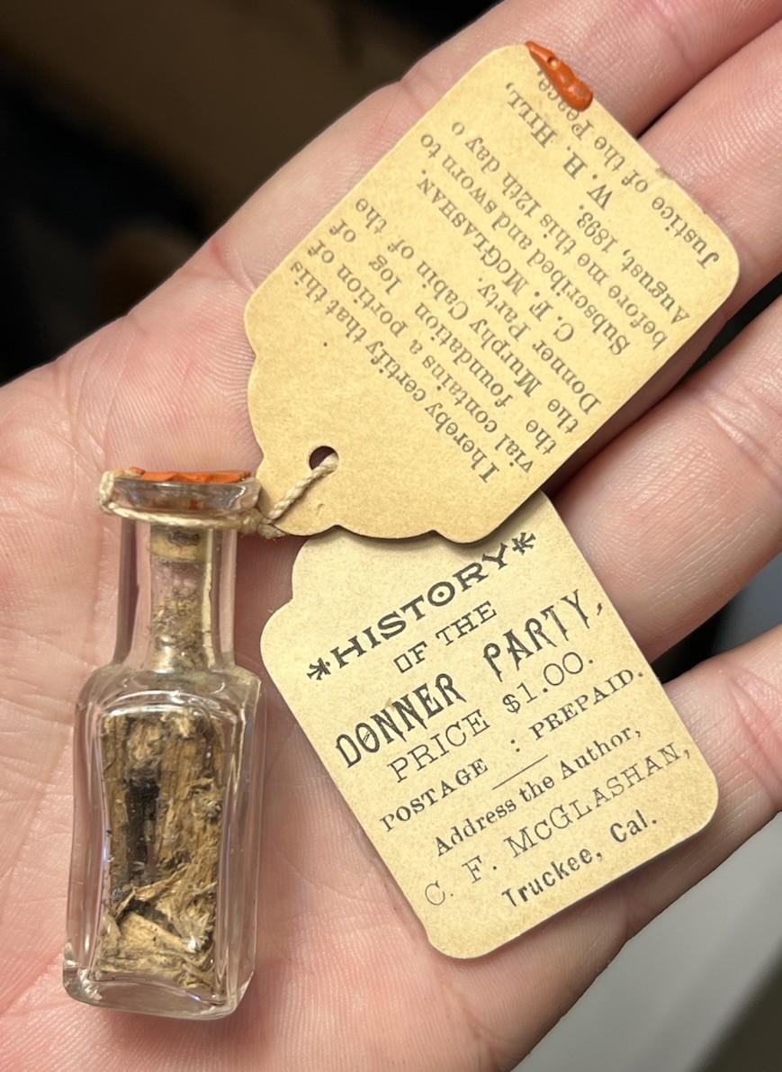 Antique 1893 Donner Party Relic Artifact Souvenir Bottle Foundation Murphy Cabin