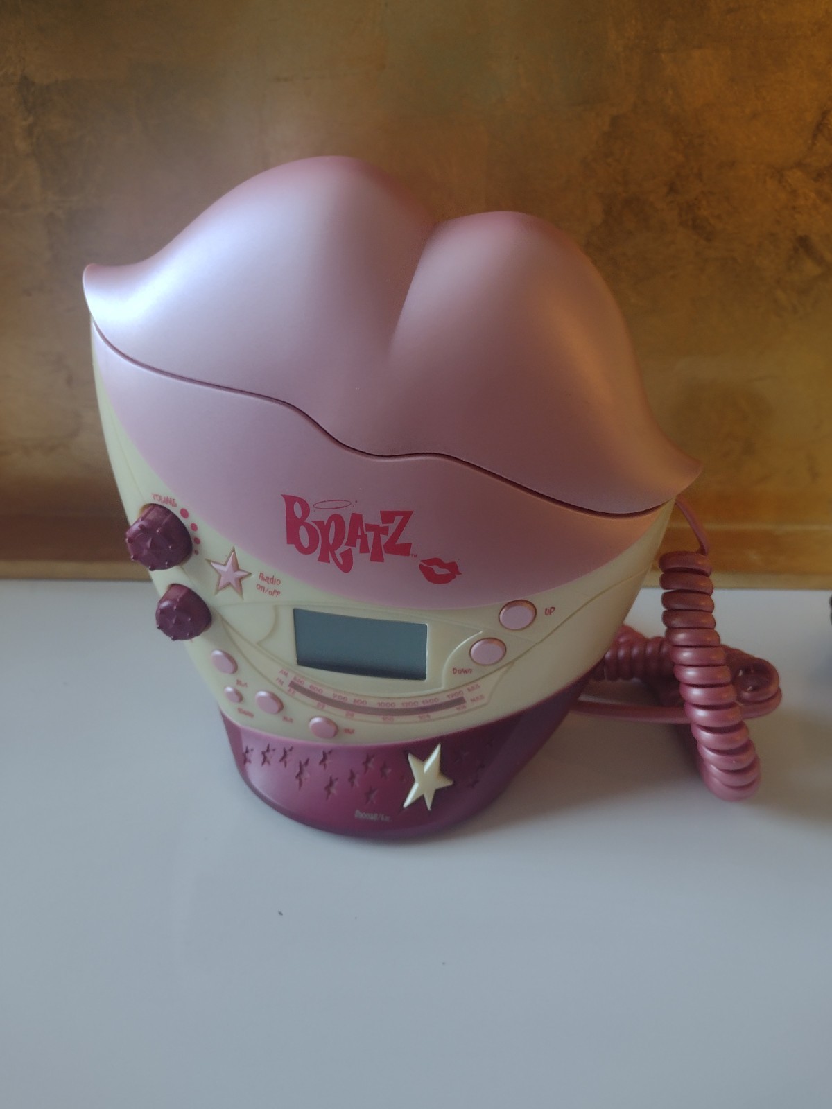 Vintage 2005 Bratz MGA Lips Landline Telephone AM/FM Radio Working Cord
