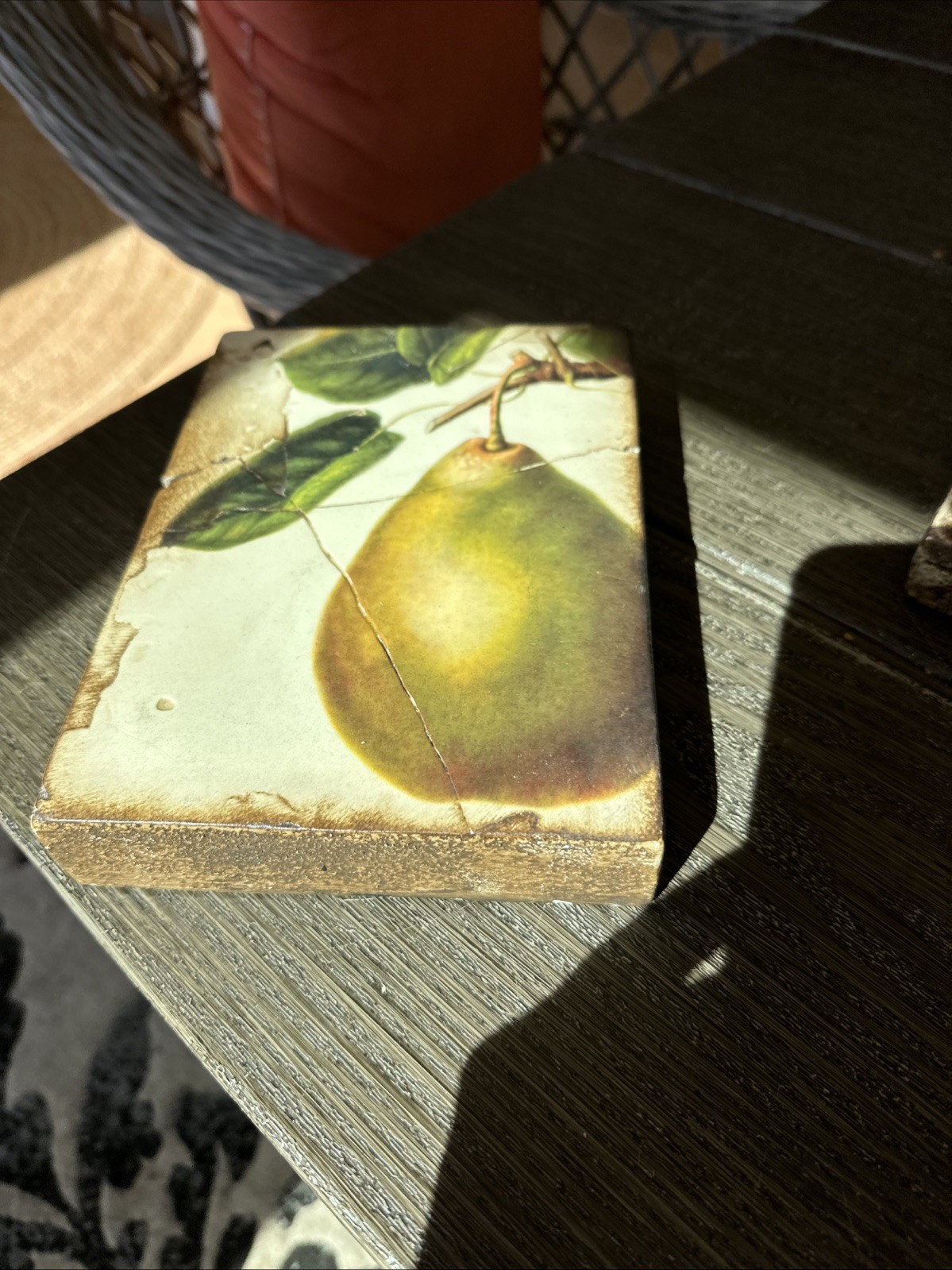 Vintage Sid Dickens Memory Block Tile T-135 ~ Pear ~ Retired Wall Art