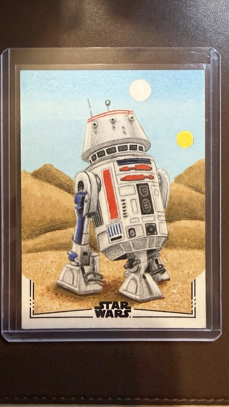 2026 Topps Star Wars Galaxy 1/1 Black foil Sketch R5-D4 Sandy Meeks Rare 1:2099