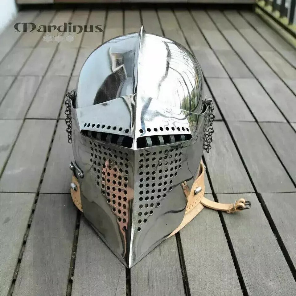 New Medieval Armor Barbuta Fighting Helmet Knight 18 Gauge Steel Christmas Gift