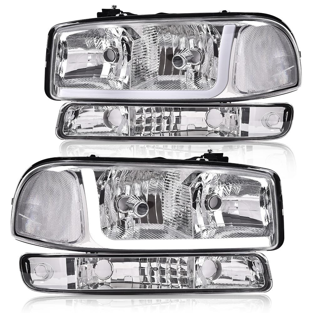 LED Headlights for 1999-2007 GMC Sierra 1500HD/2500HD/3500 & 1999-2006 Yukon