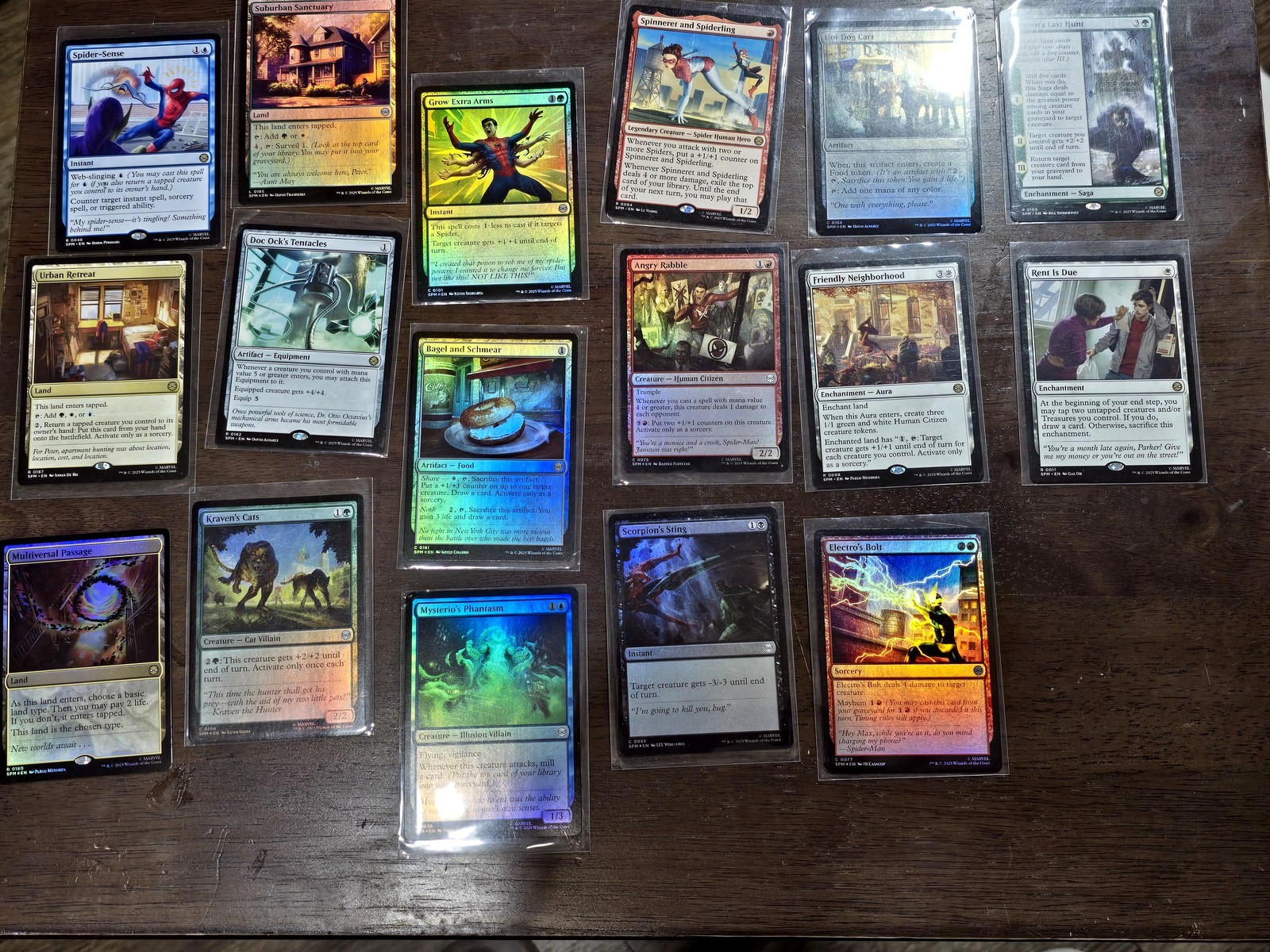 MTG Marvel's Spider-Man 17 Card Lot 7 Rares Foils Spinneret Spiderling