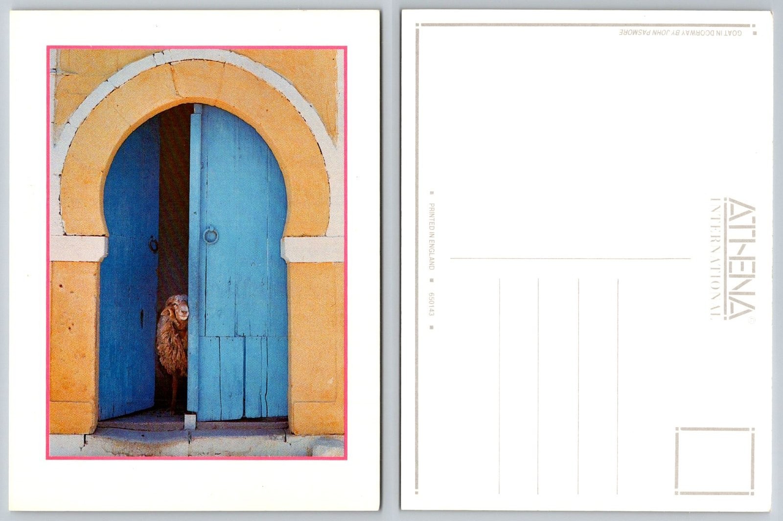 Continental Goat in Doorway John Pasmore Athena International Postcard