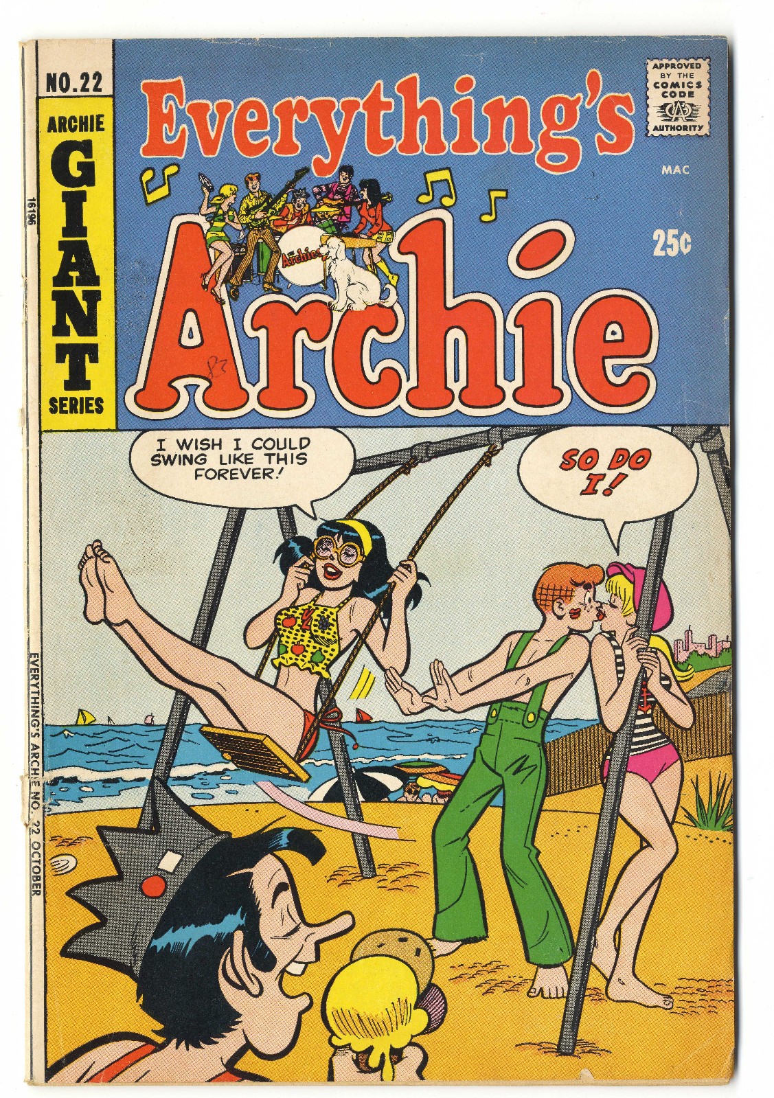 Everything's Archie #22 Giant 1972 GGA Innuendo Swinging Threesome Cover