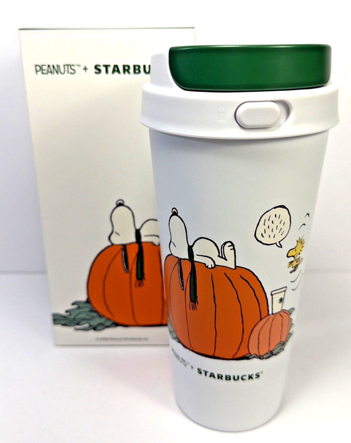 Starbucks Peanuts The Great Pumpkin Travel Tumbler 2026 Fall Ceramic PSL Snoopy