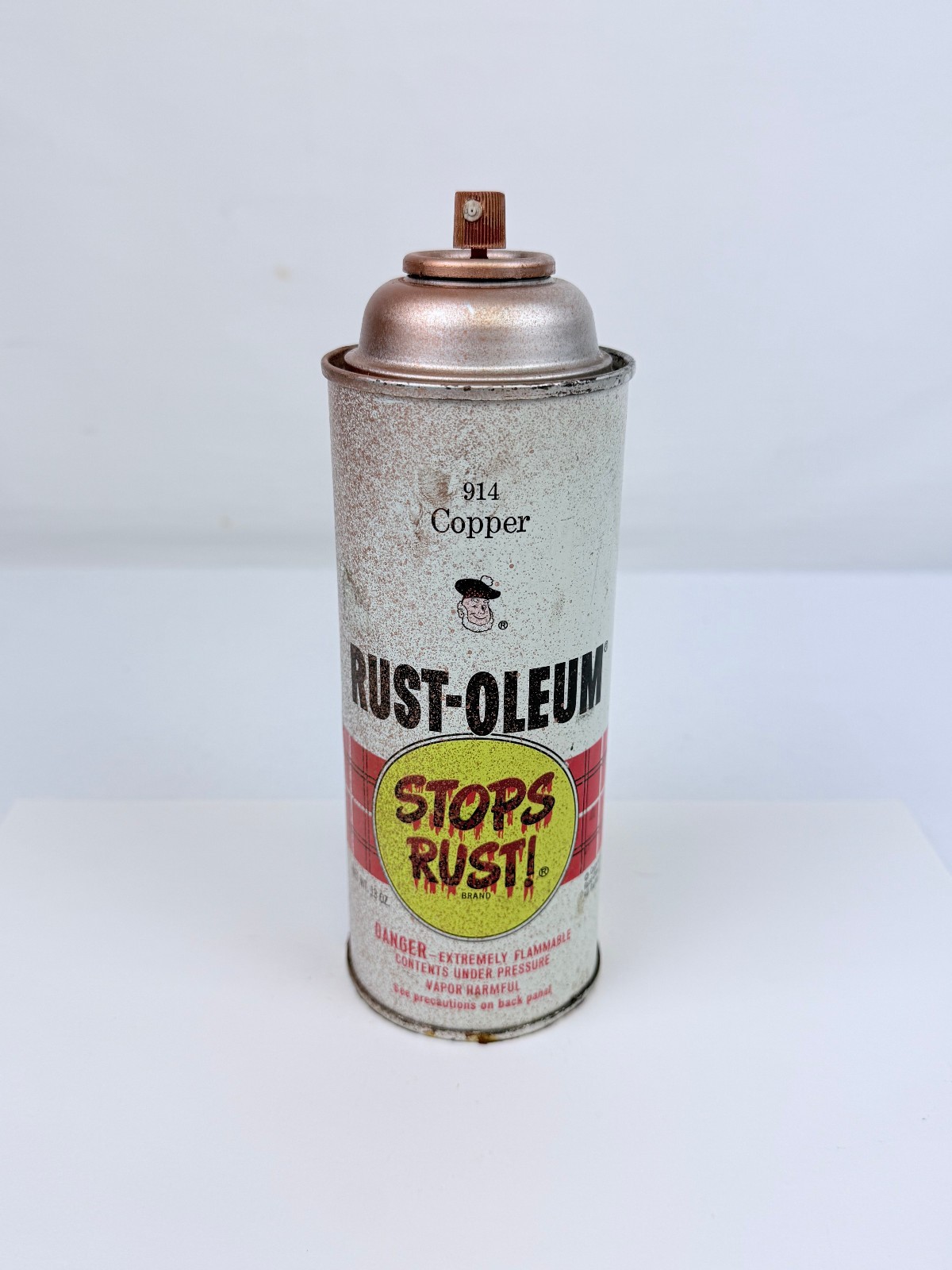 VINTAGE 1972 RUST-OLEUM CAN - 13 oz - COPPER 914 - EMPTY - NO CAP - COLLECTORS