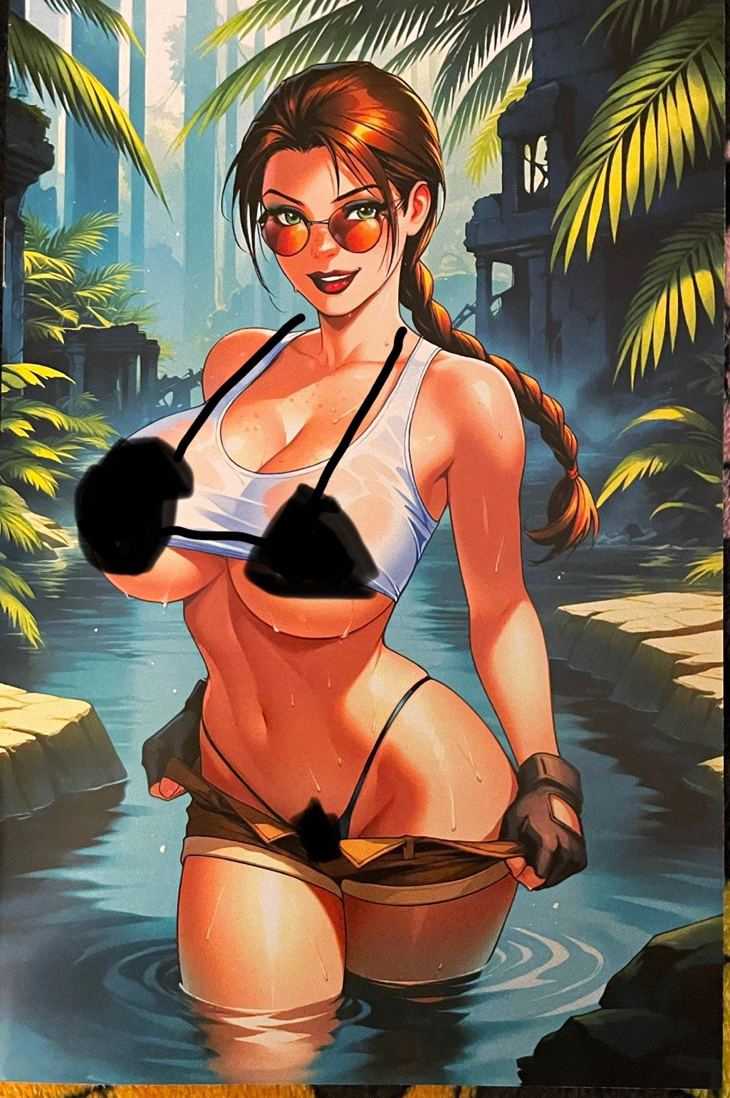 Keys Comics, Laura Croft cosplay, adult Comic/Art book, risqué