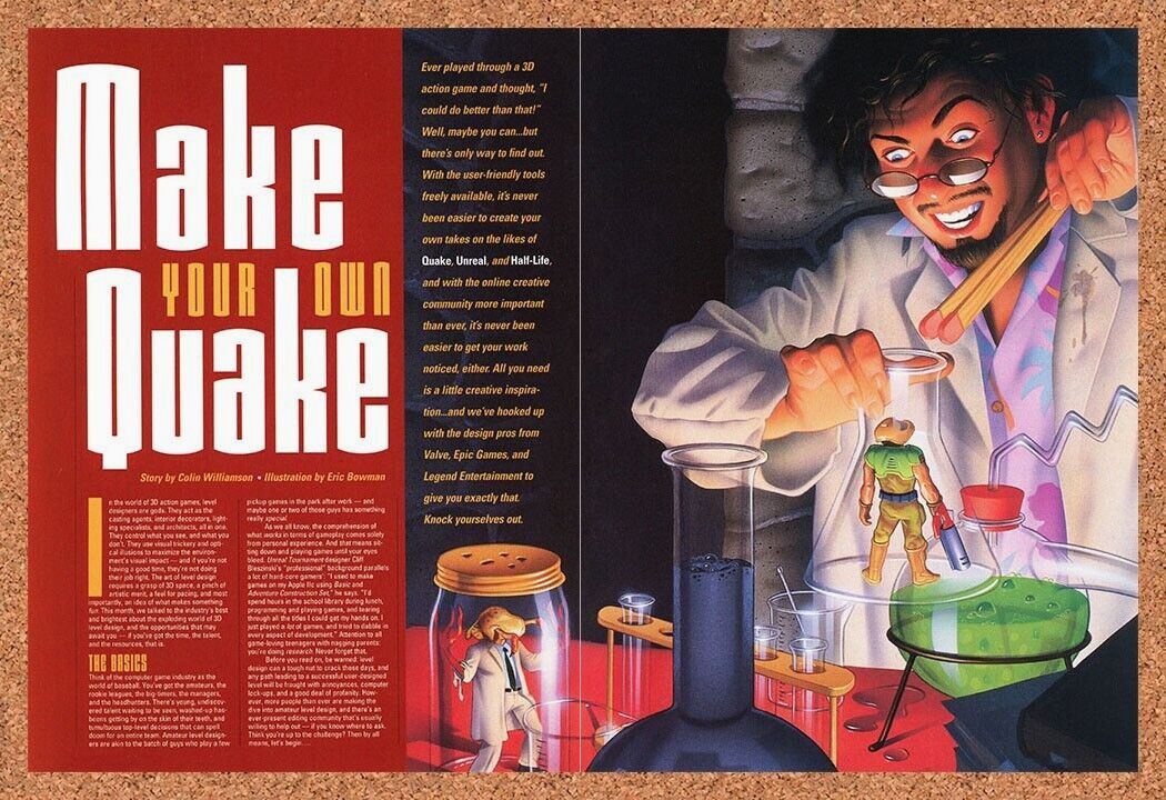 Quake PC Original 2001 Ad - Quake FPS Sandbox Video Game Review Promo
