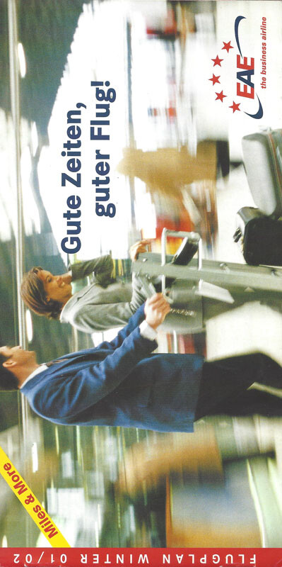 EAE European Air Express system timetable 10/28/01 [1091] Buy 4+ save 25%