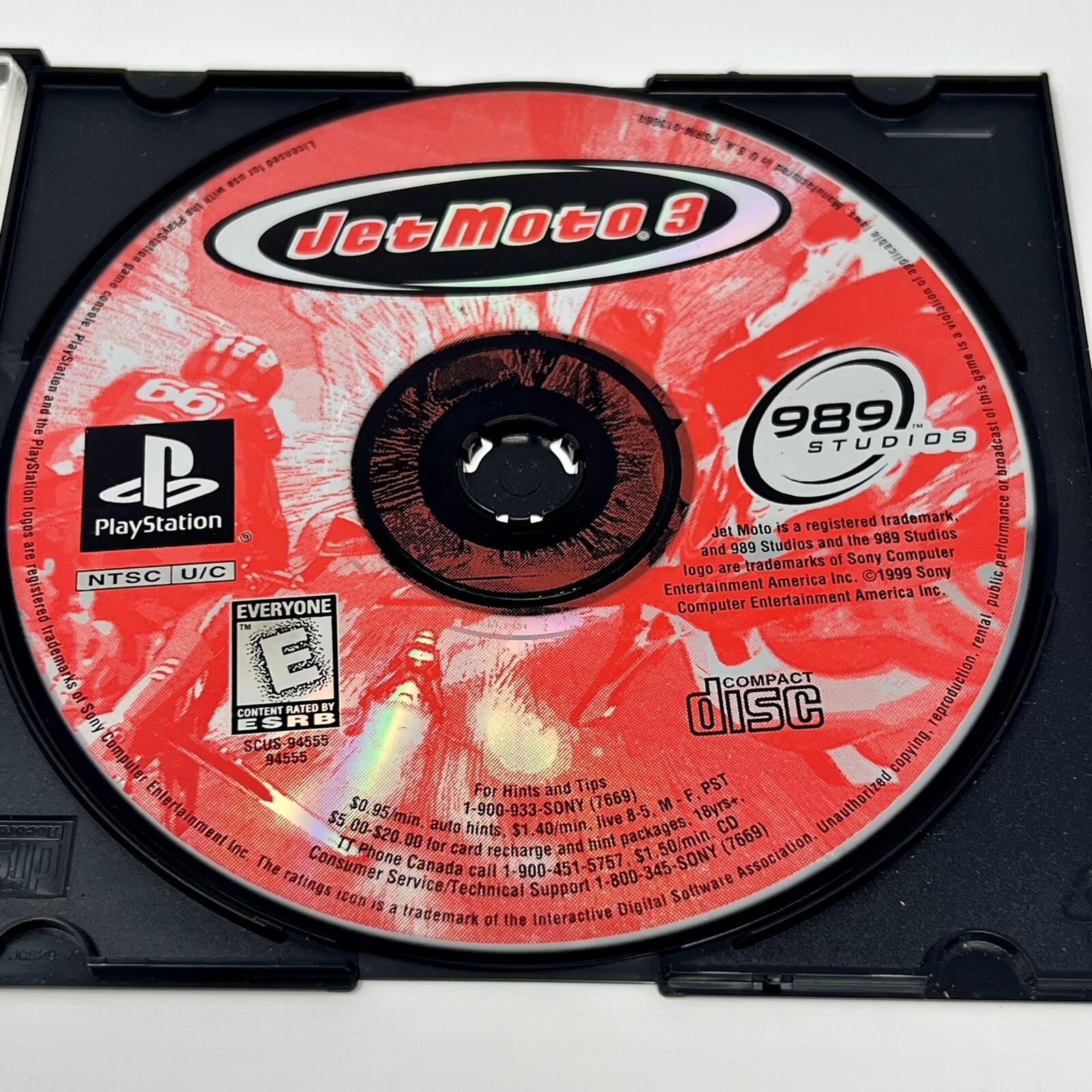 Jet Moto 3 (Sony PlayStation 1, 1999) PS1 DISC ONLY - Tested Working Video Game