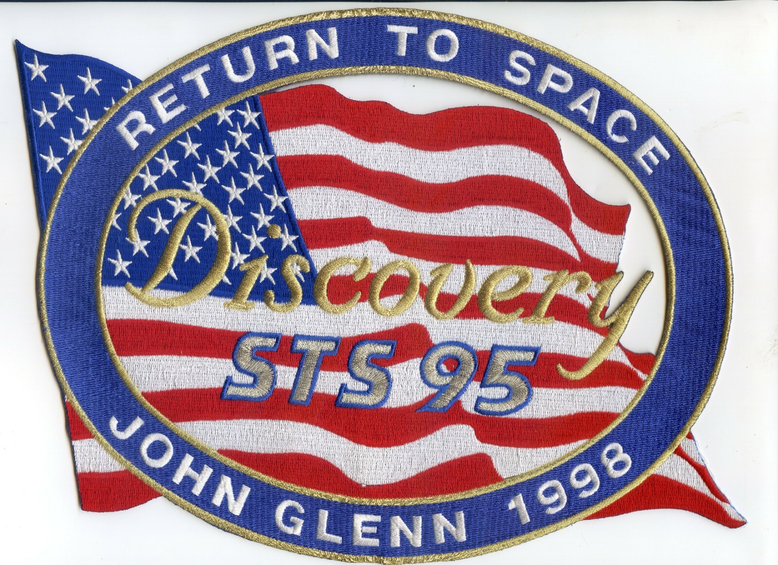 John Glenn 1998 Return To Space Embroidered Patch -  from U.S.