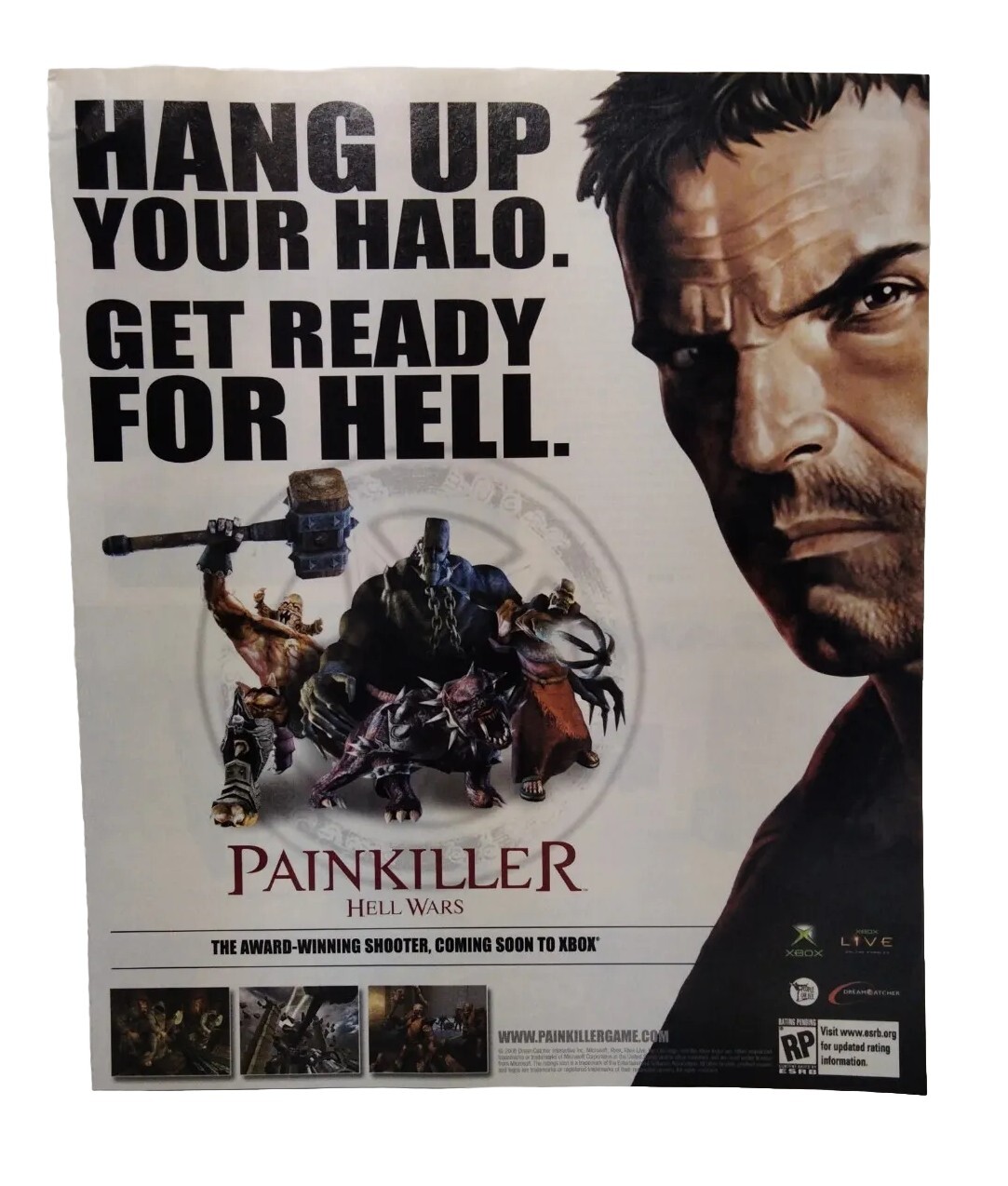 Painkiller Hell Wars Magazine Print Ad Poster Official Art 2006 PS2 Xbox 