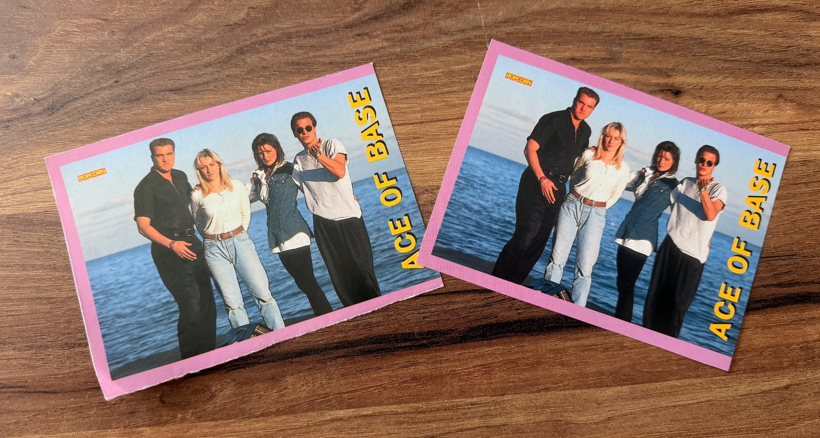 Ace Of Base Popcorn Magazine Promo Card Lot Of 2 Rare Turkish Collectible Cards