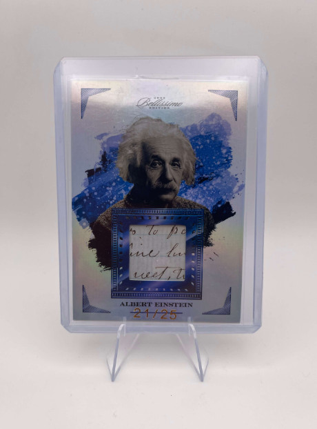 Rare Albert Einstein Handwriting Relic 2023 Bellissimo Card 21/25