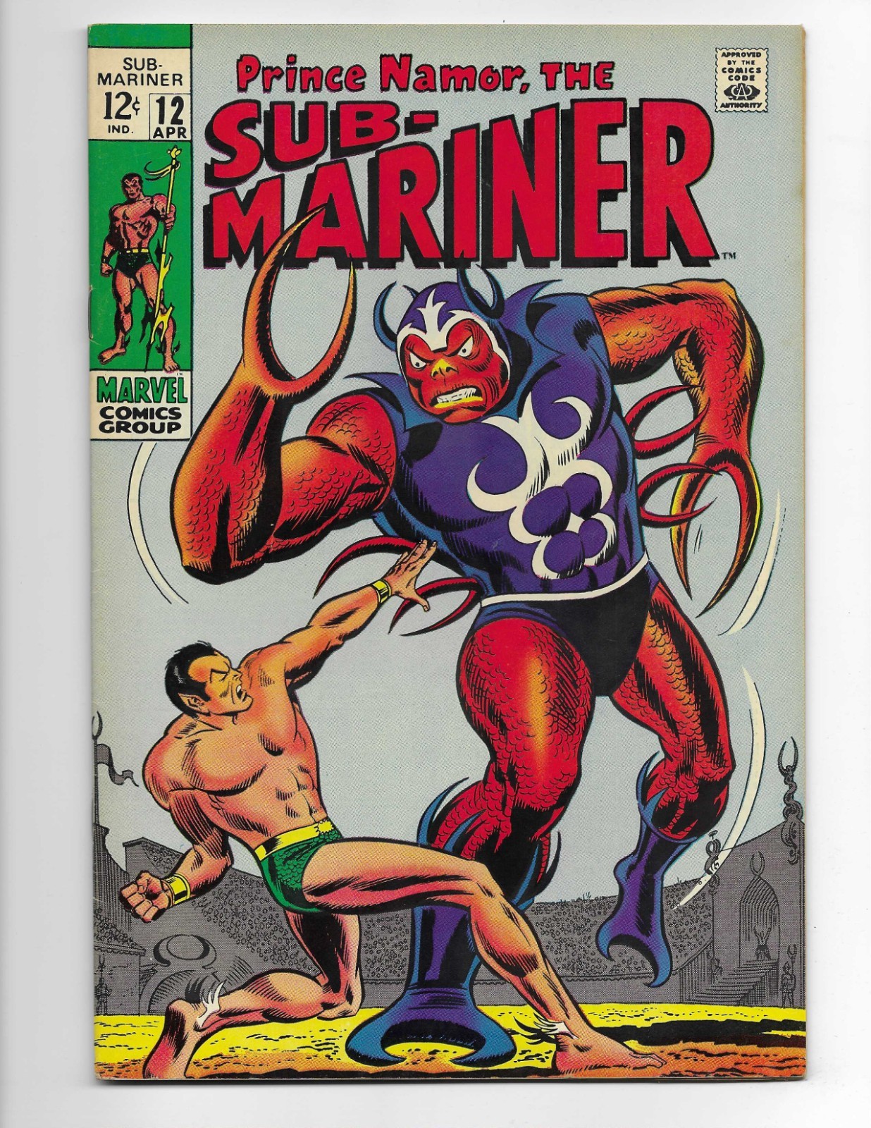 Sub-Mariner 12 1969 Marvel Comics F/VF 7.0 1st App Llyna 1st Full App Naga
