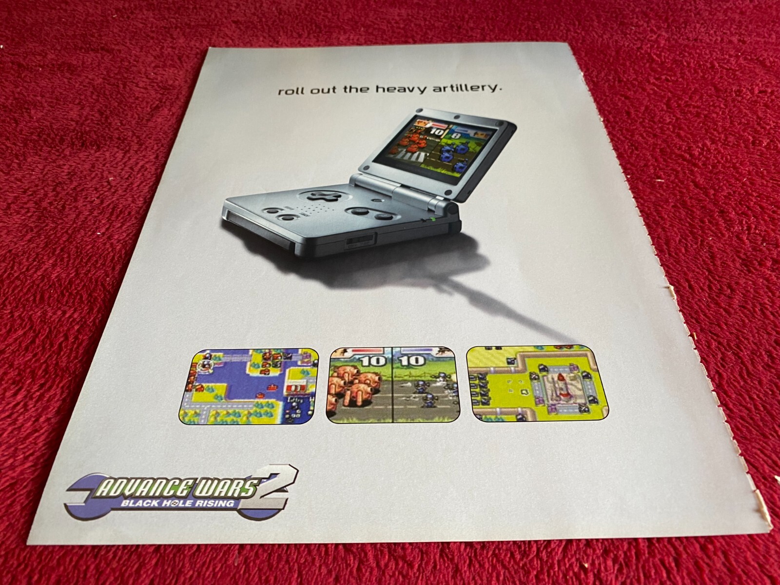 PAD67 2 PAGE GAME ADVERT 12X18 GAME BOY ADVANCE SP CONSUL