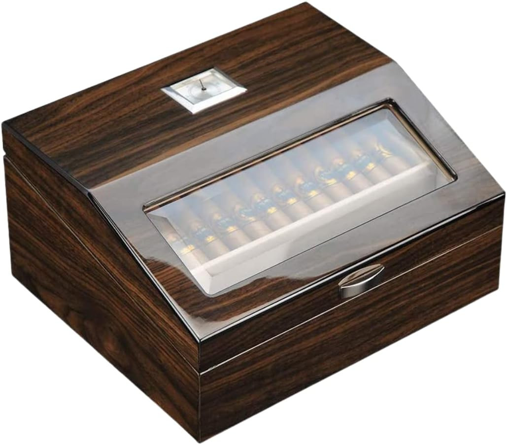 Elegant Walnut Cigar Humidor - Perfect Gift for Best Man