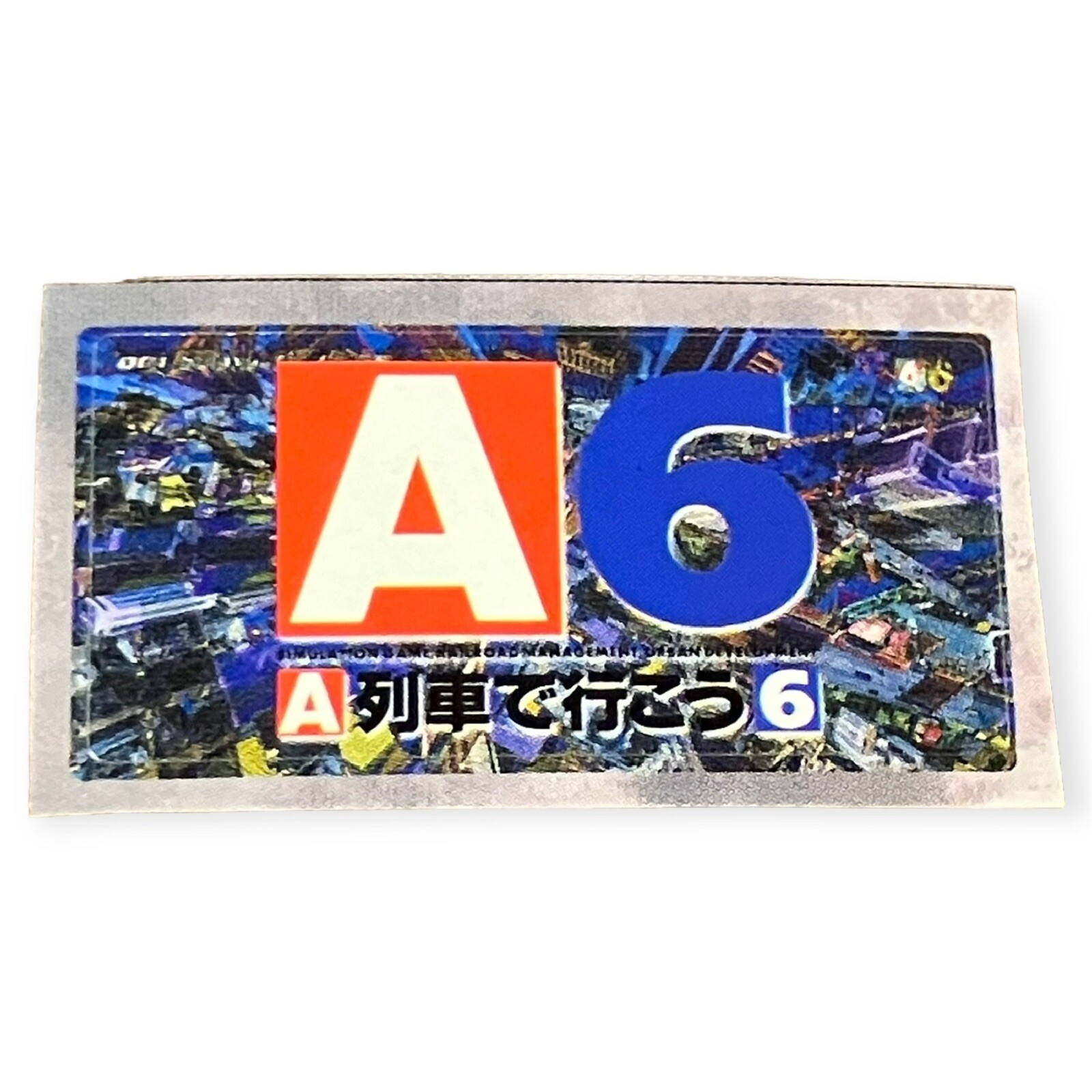 Sony PlayStation 2 Ps2 A6 Let's take the A train 6 Vintage Memory Card Sticker
