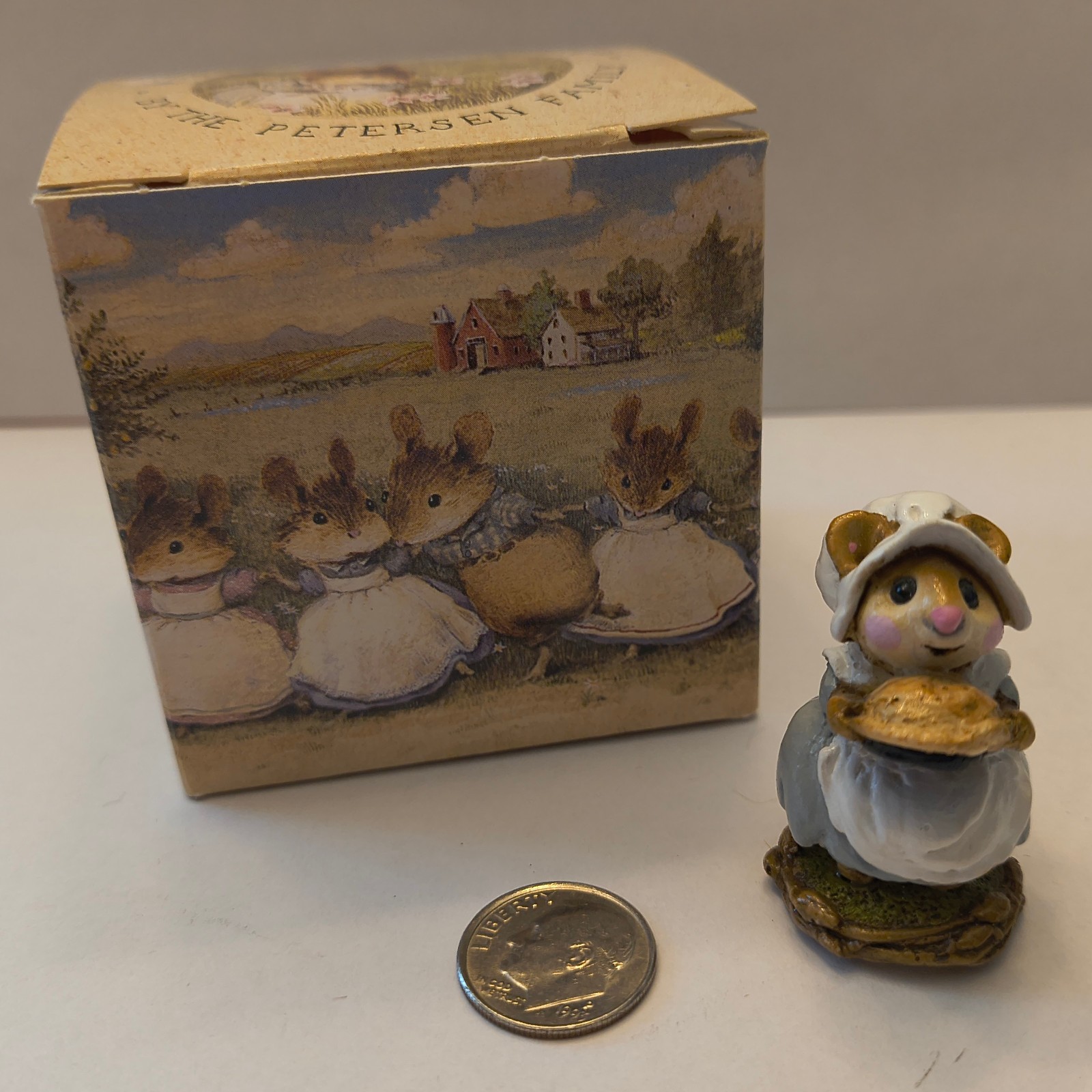 Retired 1984 Wee Forest Folk Prudence Pie Maker with Box # M-119