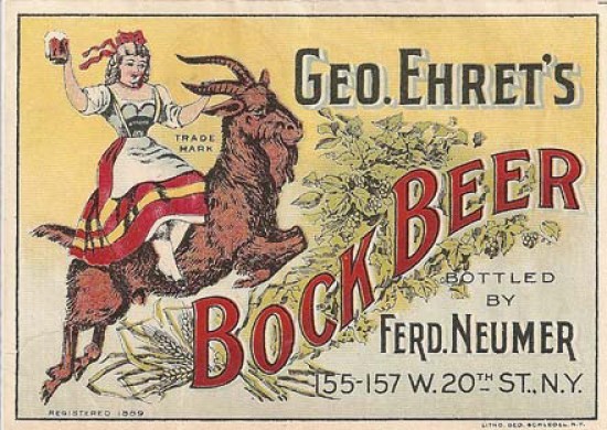 Geo. Ehret\'s  Bock  Beer Label  Refrigerator / Tool Box Magnet